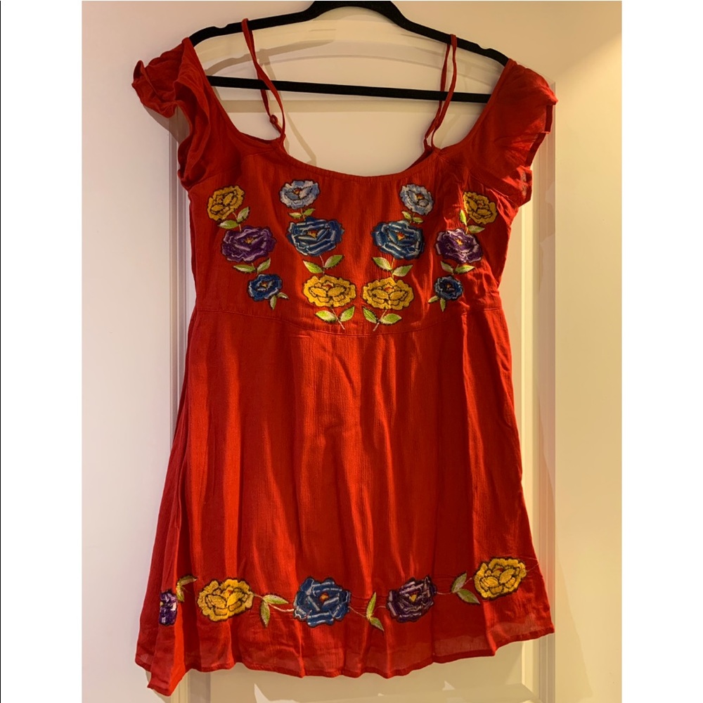 Off the shoulder mini dress